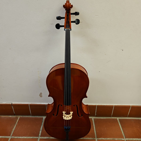 Second-hand student cello inc new bow plus gig bag, 1/2 size