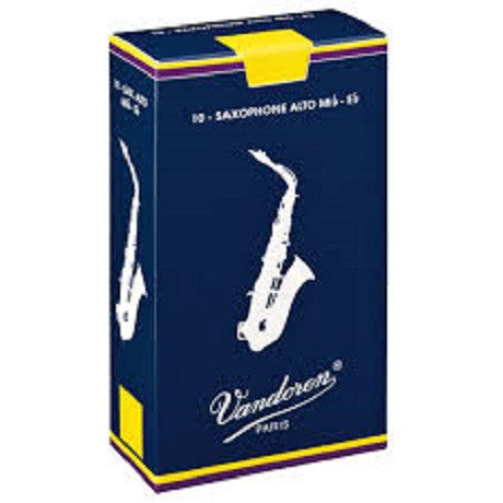 Vandoren Traditional Alto Saxophone Reeds - Box of 10 (Various strengths)