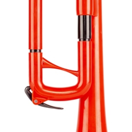 PBugle Fanfare In Sib - Plastica ABS Rossa | Leggera E Robusta | Con Bocchino 7C - Foto 4