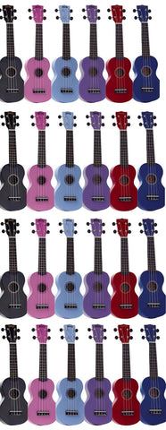 Mahalo rainbow soprano ukulele - box of 24